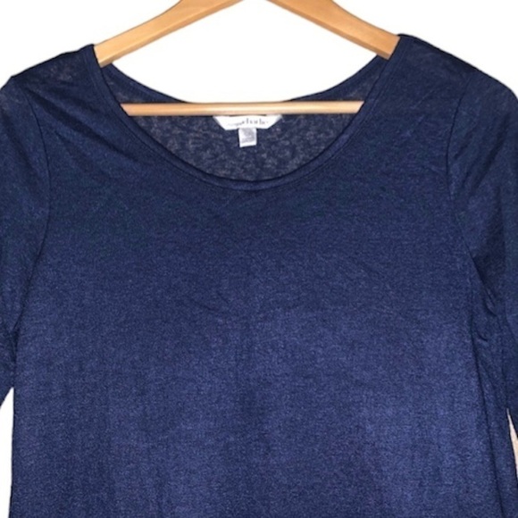 CHARMING CHARLIE 3/4-Sleeve Navy White Nautical Layer Tunic Top Women’s S - Picture 2 of 11